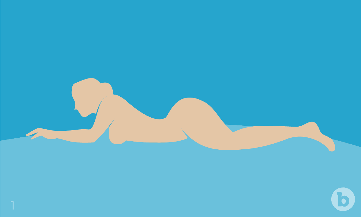 Lying down with your legs apart is one of the best positions for anal sex