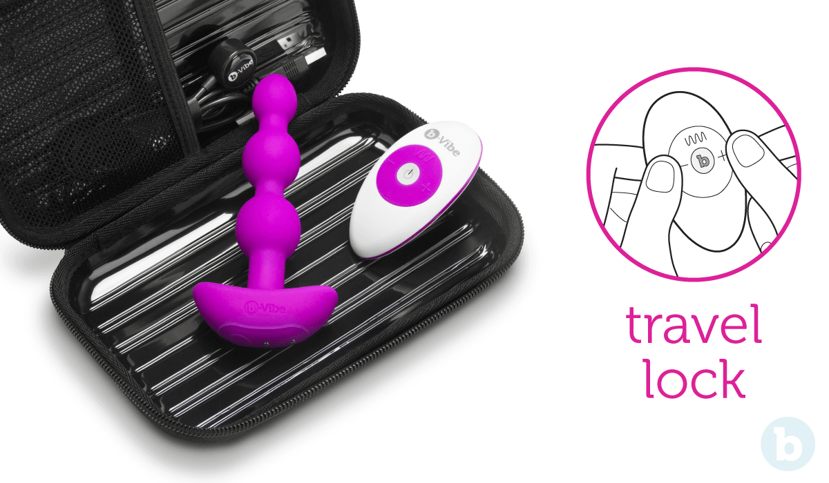 Triplet anal beads and all b-Vibe anal toys include a discreet travel case