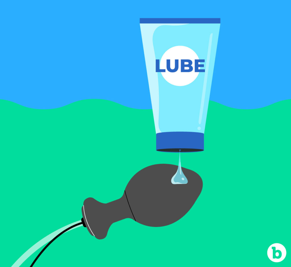 Use plenty of lubricant when using an inflatable vibrating butt plug