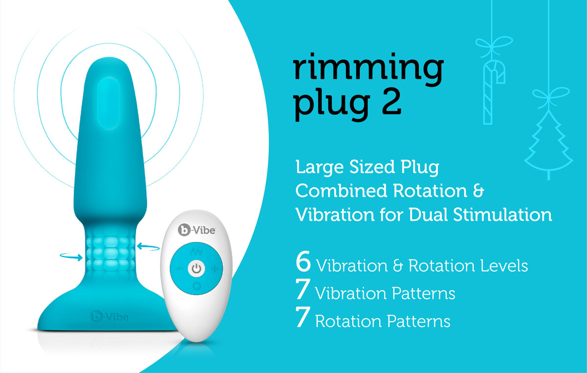The b-Vibe Rimming Plug 2 is a butt plug that mimics the sensation of analingus