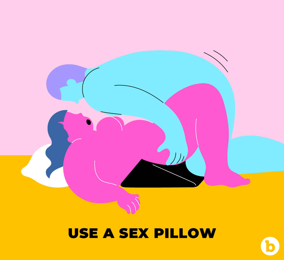 Using a sex pillow for anal sex allows easier access