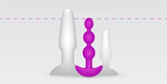 The b-Vibe Triplet Vibrating Anal Beads are tapered which makes them the perfect anal sex toy for beginners and advanced anal lovers