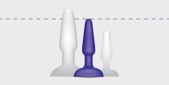 The b-Vibe Trio Vibrating Butt Plug is a medium size anal sex toy