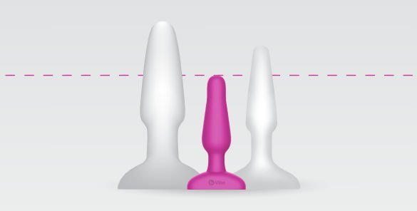 The b-Vibe Novice Vibrating Butt Plug is a small anal sex toy for anal beginners